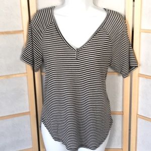 A New Day Striped Top Short Sleeves